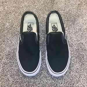 Vans Black Slip On Sneakers